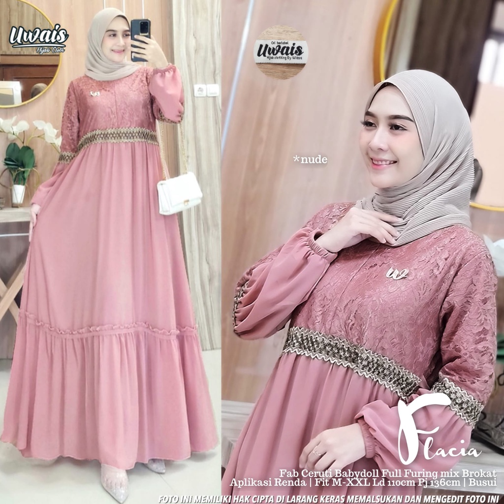 FLACIA GAMIS UWAIS ORIGINAL TERBARU Gamis Remaja Terbaru Premium Jumbo