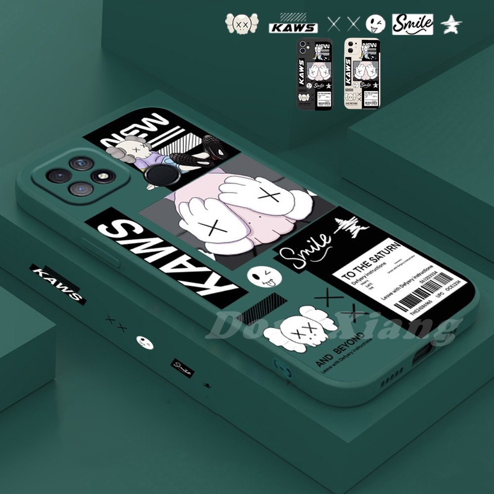 Casing Silikon OPPO A15 A16K A16 A54 A53 A12 A5S A7 A3S A31 A52 A92 A94 A93 A37 F9 A1K Reno 7 6 5F 4F Motif Kaws