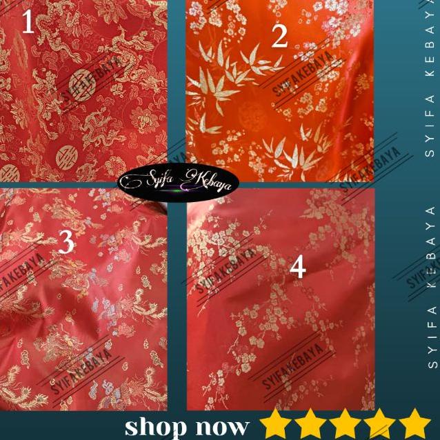 ☄ Bahan Cheongsam. Kain Cheongsam Satin Chongsam Congsam. Kain Imlek Cina Ceongsam Motif Terbaru ☑