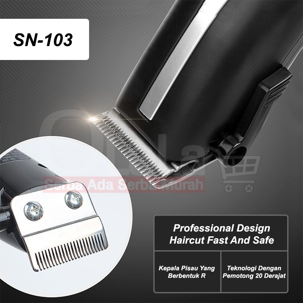 Alat Cukur Rambut Sonar Professional Hair Clipper SN-103