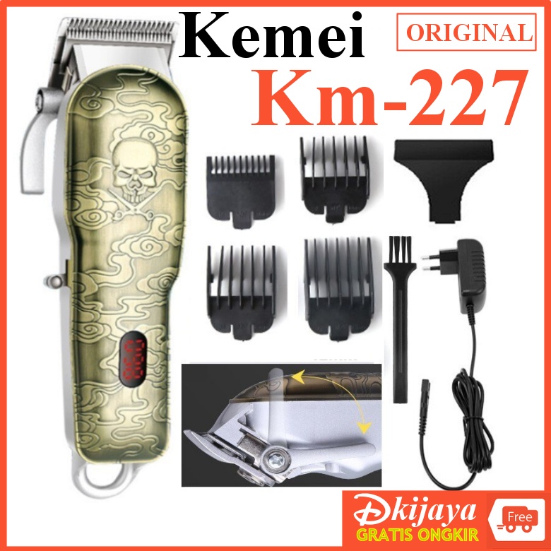 KEMEI 227 ORIGINAL Alat Cukur Cukuran Pangkas Rambut CAS LCD KM 227 KM227 KM-227