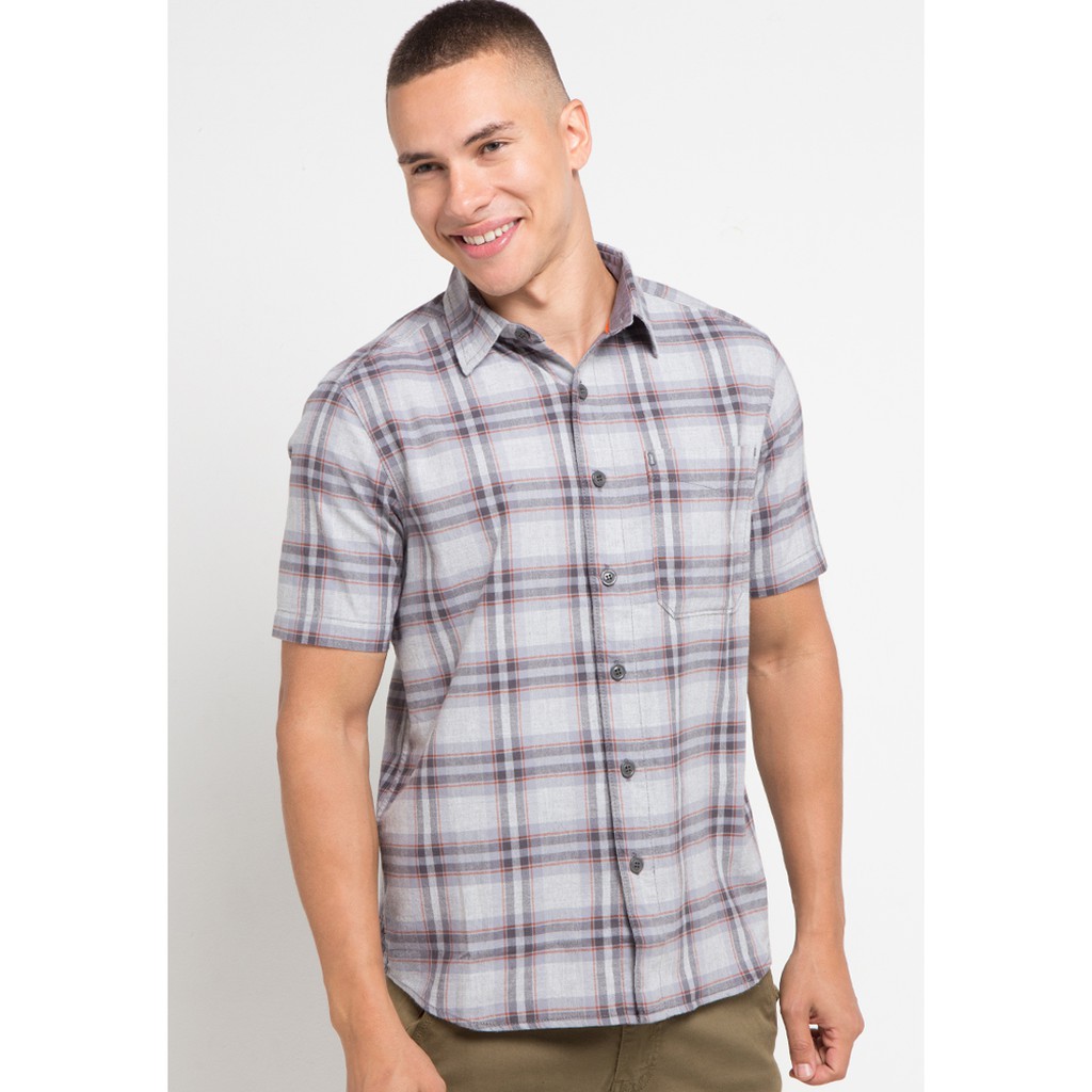 Kemeja Lengan Pendek Asli MGee 3451C Alto 080 Grey