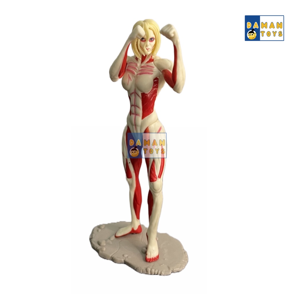 Pajangan Anime Attack On Titan Colossal Beast Jaw Titan Annie Leonhart Eren Yeager Action Figure Koleksi Patung