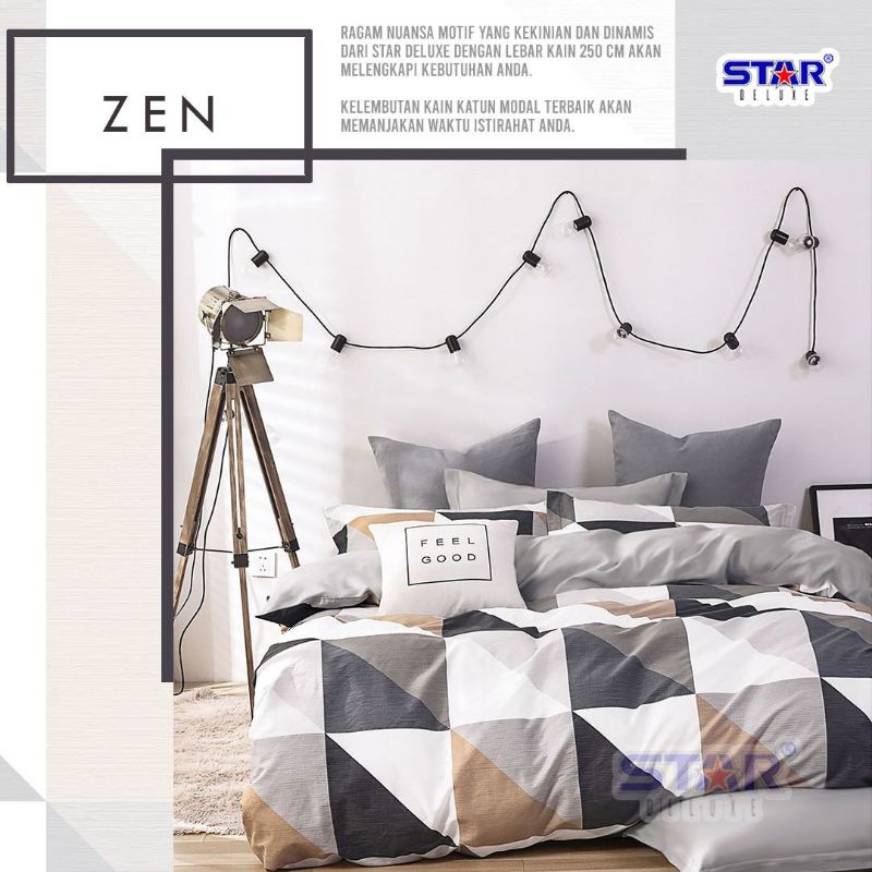 Bedcover Star Sprei Set Star Katun Premium