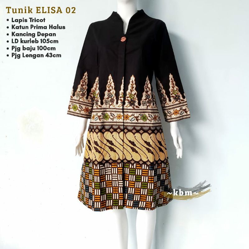 Tunik Batik Unthel Lapis Tricot | Tunik Batik Elisa