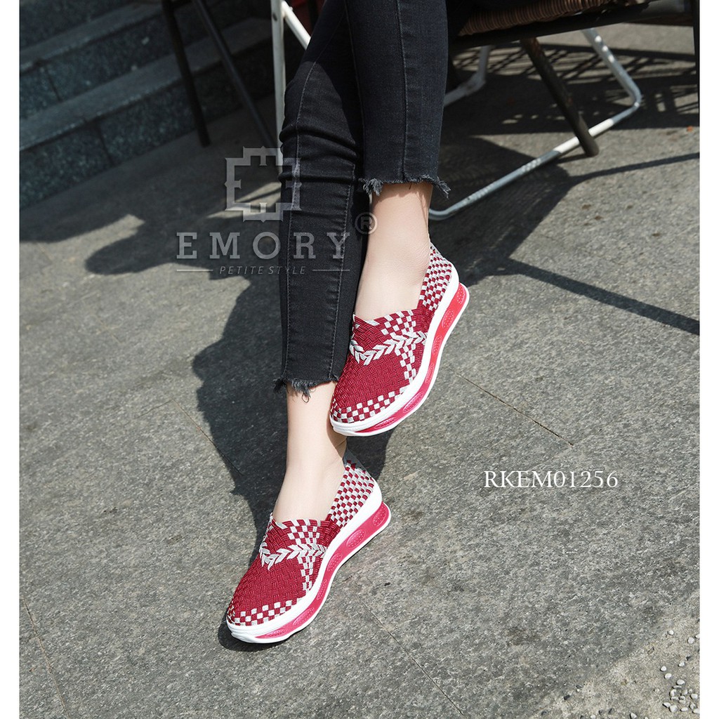 IMPORT Original EMORY Kayanne RKEMO-1256BL Wedges Shoes Sepatu Murah Wanita Cewek Batam Kuning Biru