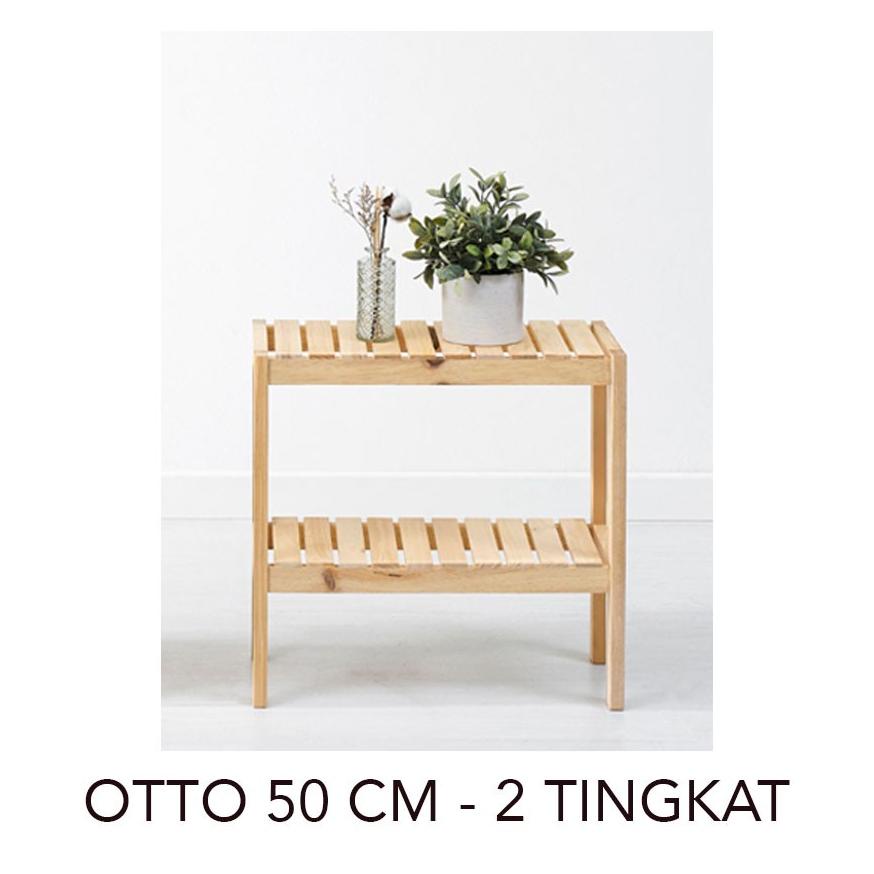 Up Space Otto Wooden Shelf 50 Cm / Rak Kayu / Rak Serbaguna / Rak Dapur / Rak Sepatu Kayu /Rak Taman