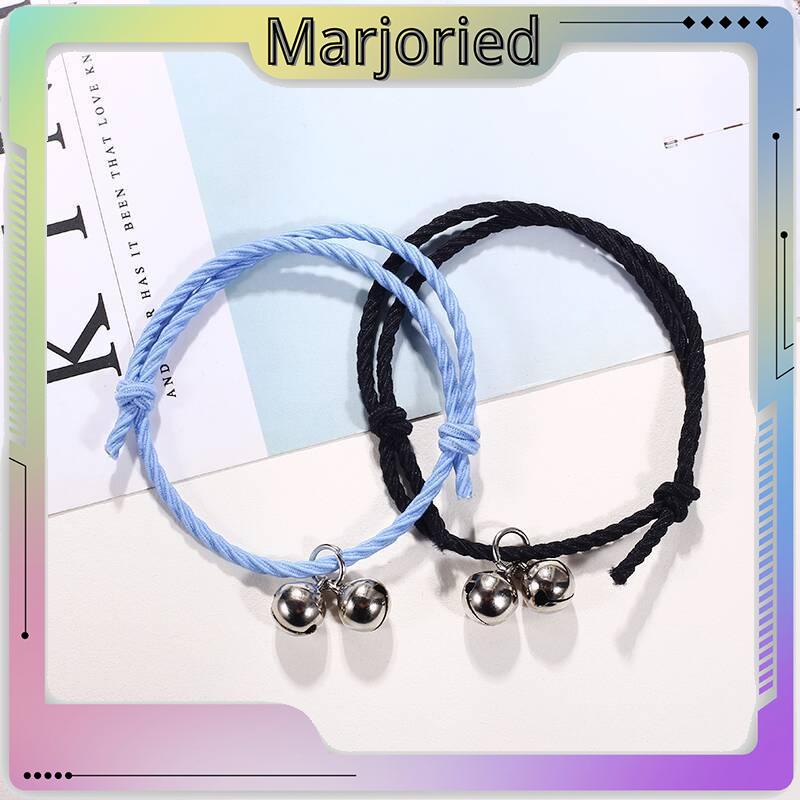 2 PC Korea Wanita Lonceng Adjustable Gelang Pasangan Pacar Hadiah Ulang Tahun-MJD