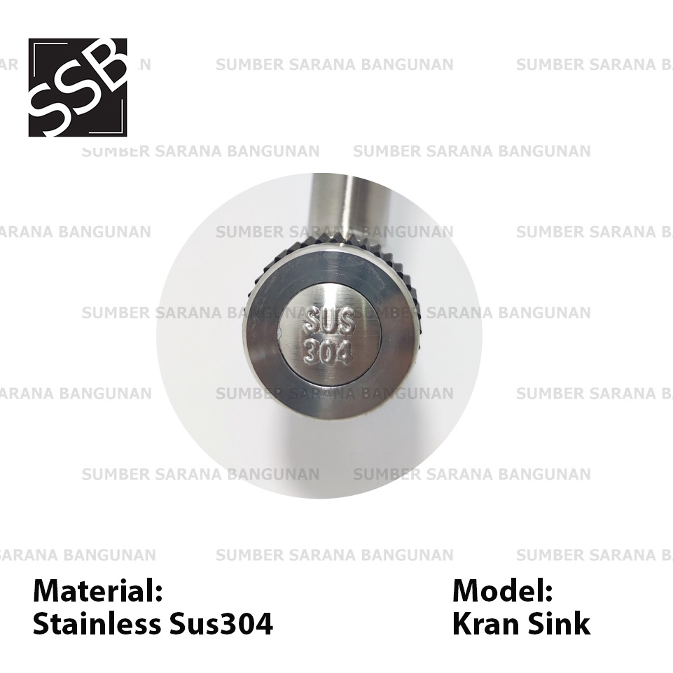 Kran Sink Stainless Minimalis / Keran Cuci Tangan Piring SUS304 305