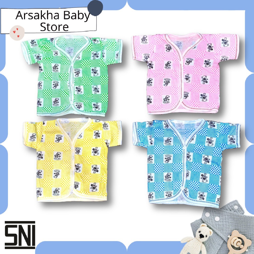 3 PCS Baju Bayi Newborn Lengan Pendek Dan Lengan Panjang Harga Grosir