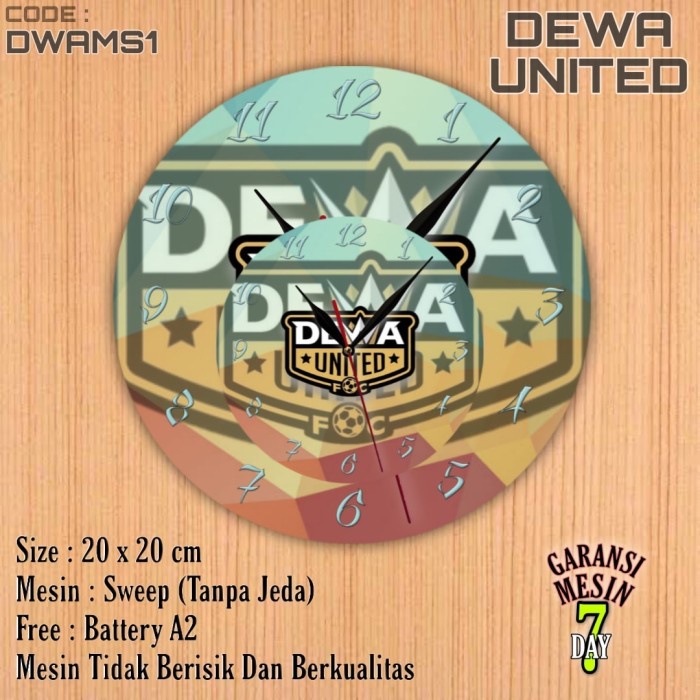 Jam Dinding DEWA UNITED Team Club Klub Sepak bola DEWA UNITED