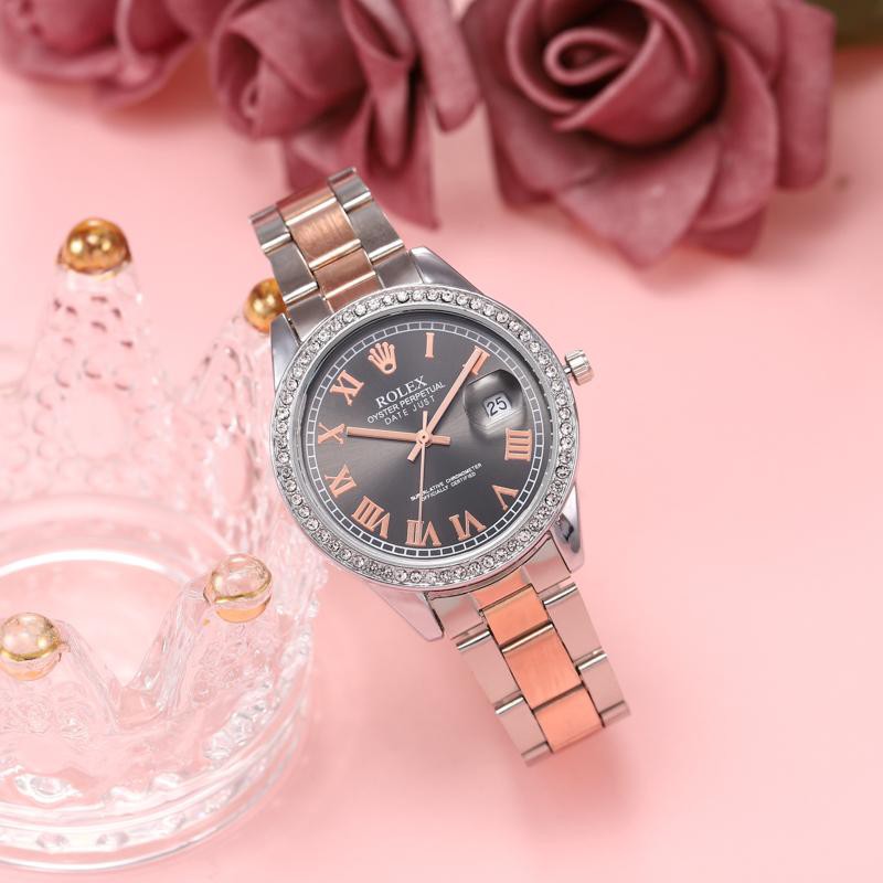 jam tangan wanita Rolex Oyester Mata Romawi Tanggal Aktif