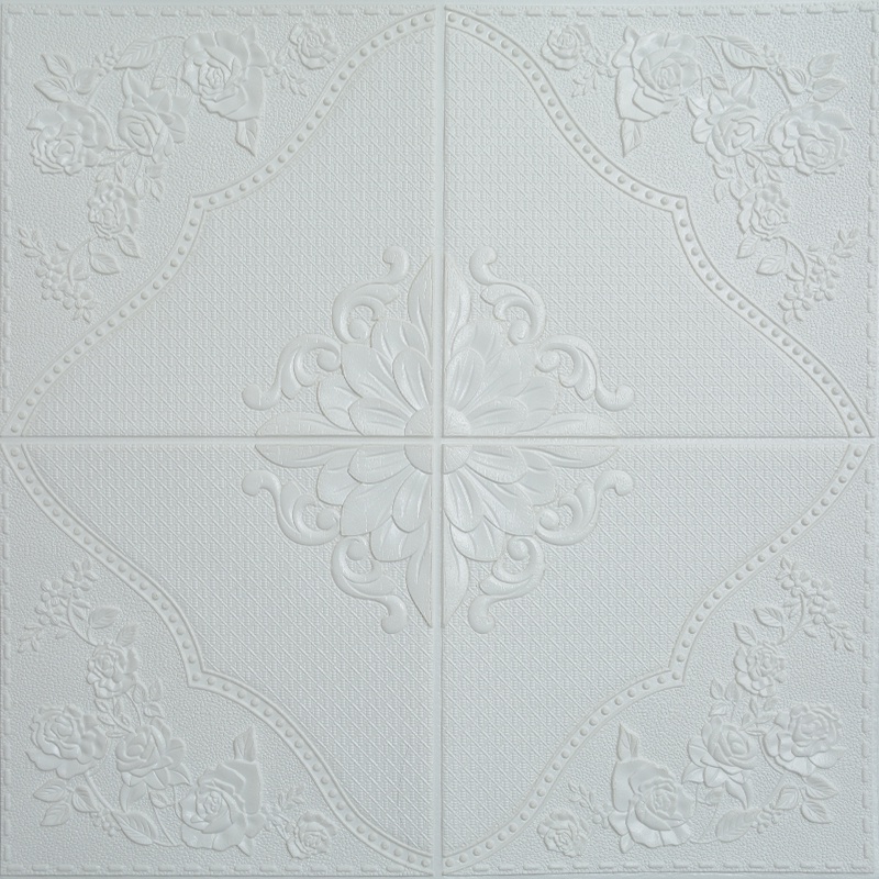 (COD) Wallpaper Motif Mawar 3D Emboss Premium High Quality / Wallfoam Sticker Dinding Kamar Rumah Dekorasi Motif T Termurah