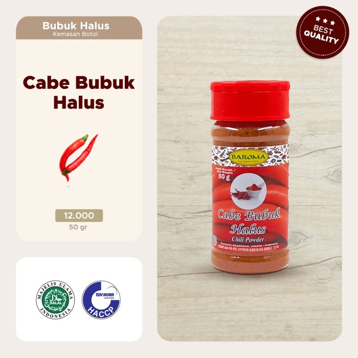 

Cabai Bubuk Halus / Chili Powder 50g - Baroma Bumbu Rempah