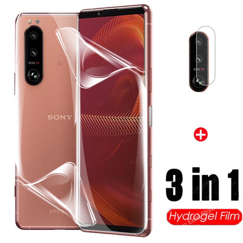 film pelindung layar kamera hydrogel 3 in 1 untuk sony xperia 5 iii xperia 1 5 10 iii 