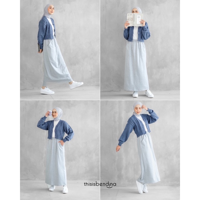 THISISBENDINA Rok Panjang Span Lurus YUKI Skirt