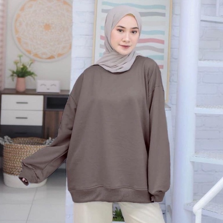 Sweater Oversize Wanita Hijab Bassic