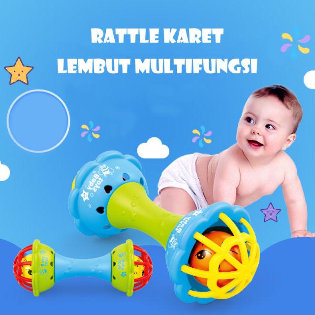 Mainan Kerincingan Bayi / Teether Rattle Stick/Mainan Gigitan Bayi Bpa Free