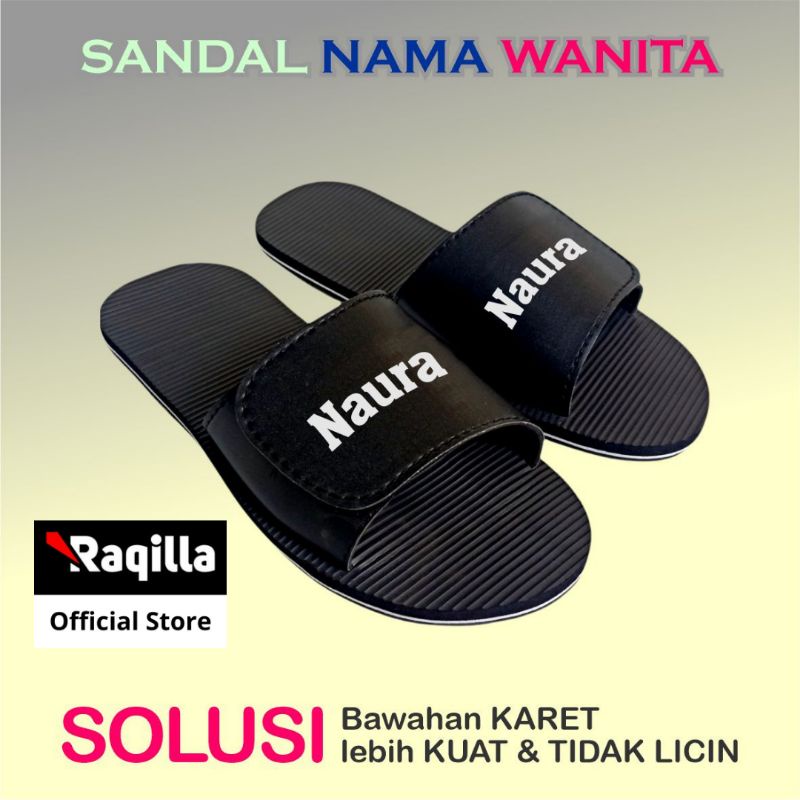 Sandal custom nama selop satuan sandal nama custom satuan model selop