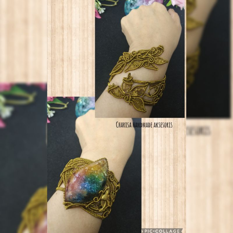 Gelang batu druzy