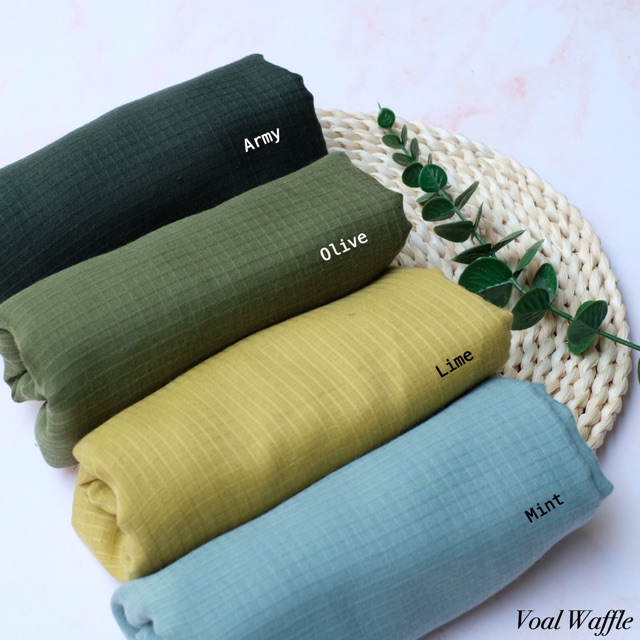{BARU KAINNYA SAJA} VOAL KATUN HIJAB SEGIEMPAT / HIJAB PASMINA / HIJAB SYARI - WAFFLE