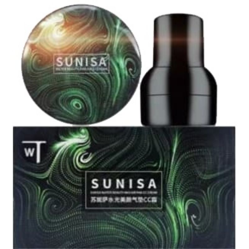 SUNISA Water Beauty and Air CC Cream Foundation BB Cream + mushroom Sponge Original Free Tas