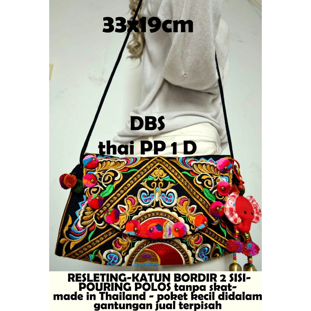 tas bordiran import/tas thailand/tas slempang/tas etnik/clutch/tas pingang/dompet/tote bag/top handl