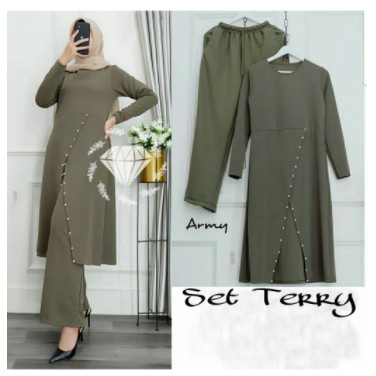 Jill Set 2in1 / Baju Muslim Wanita Terbaru 2021 / Stelan Murah / Stelan Kekinian / Polos / Kardigan