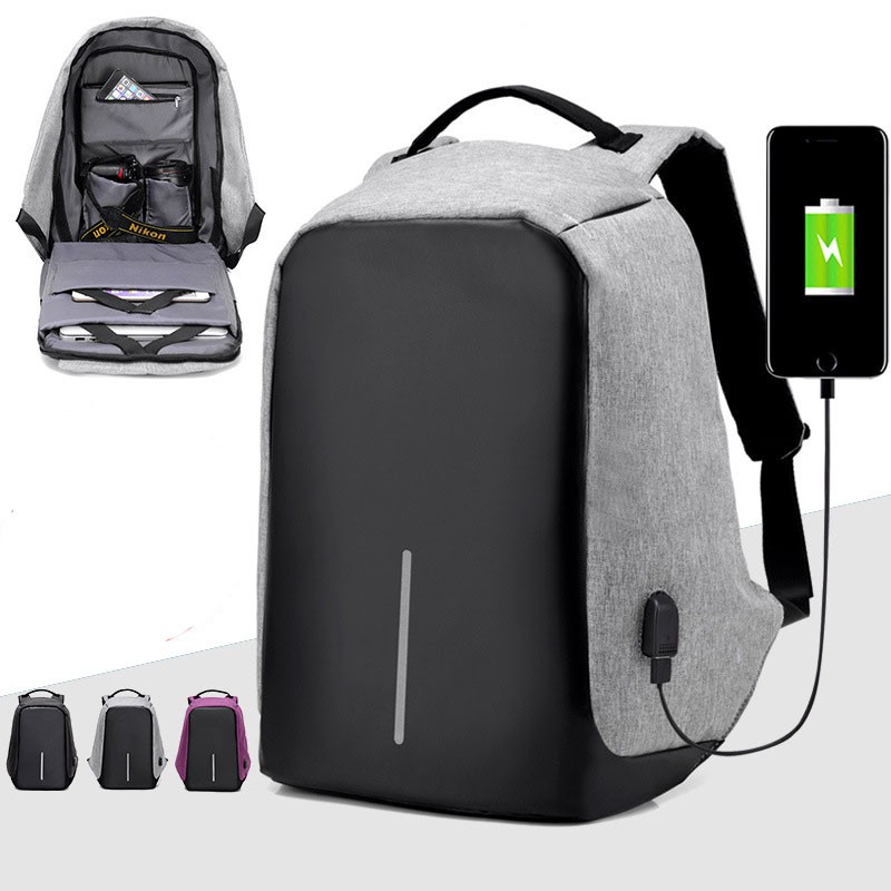 TAS RANSEL USB PORT CHARGER ANTI MALING ANTI AIR BACK PACK