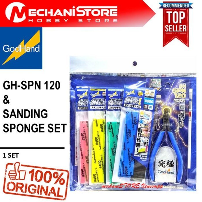GodHand Ultimate Nipper SPN-120 Sanding Sponge Set Tang Amplas Gundam