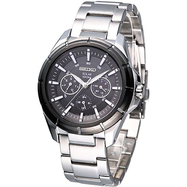 Seiko Criteria SNE073P1 Solar Black Dial | Jam Pria SNE073