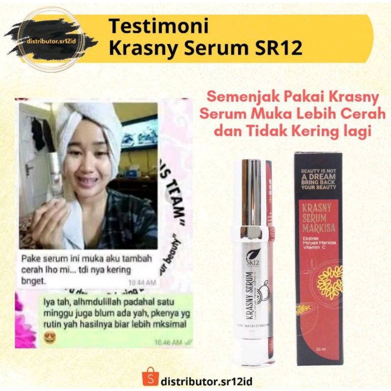 SERUM SR12 KRASNY - SERUM SR12 HERBAL SKINCARE - SERUM VIT C - SERUM KULIT KERING - SERUM MARKISA - SERUM GLOWING FLEK HITAM