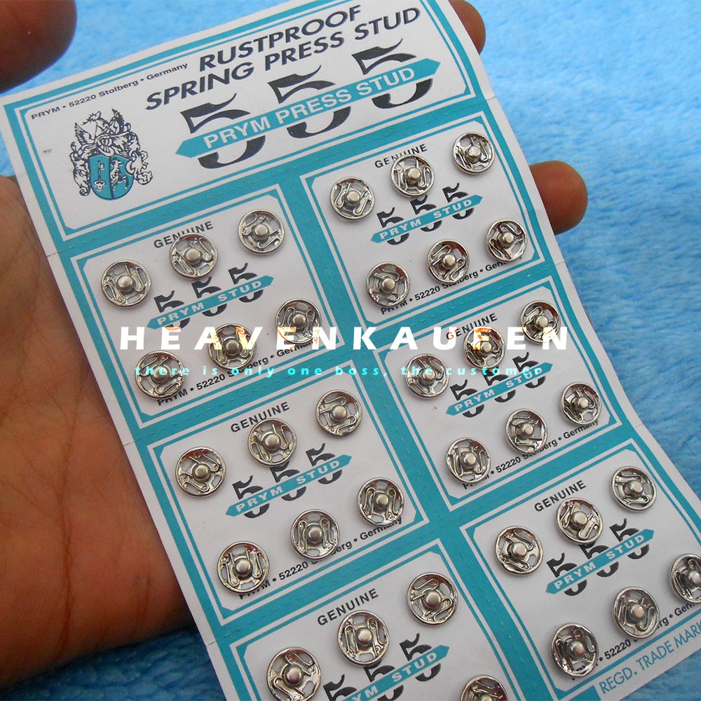 Kancing Cetet / Kancing Jepret Merk 555 Silver Harga Per Lembar isi 36 pcs Murah