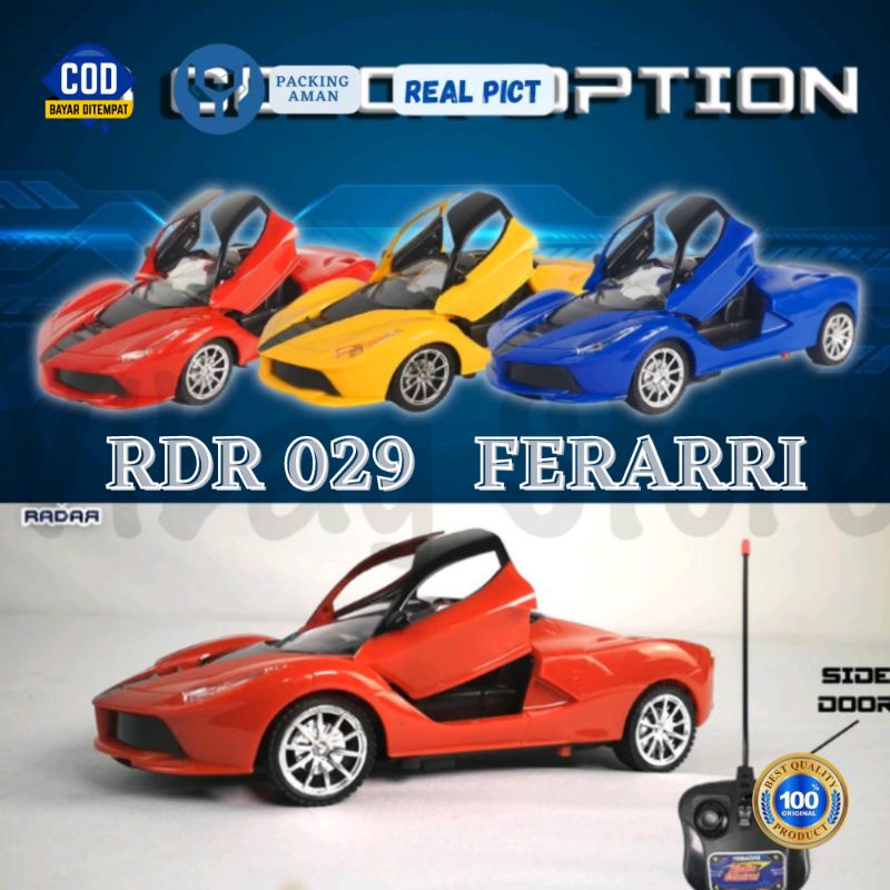 Mainan Mobil Remote Remot Control RC Sport Ferrari Anak Laki Laki Model RDR029 RC Ferrari Buka Pintu