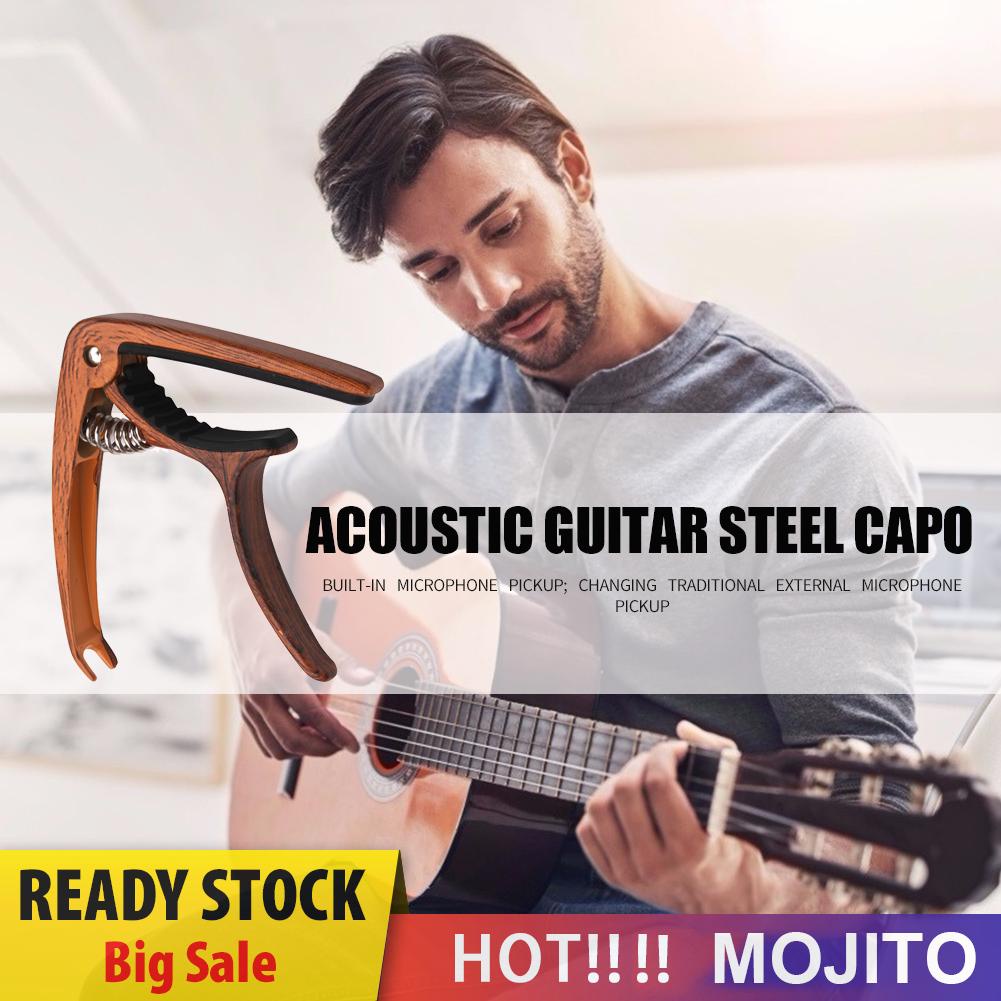 Capo Gitar Folk Motif Serat Kayu Quick Change