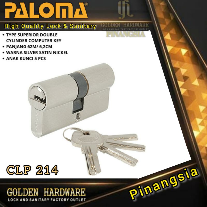 Kunci Pintu Paloma Cylinder Anak Kunci Silinder Kunci CLP 214 SN