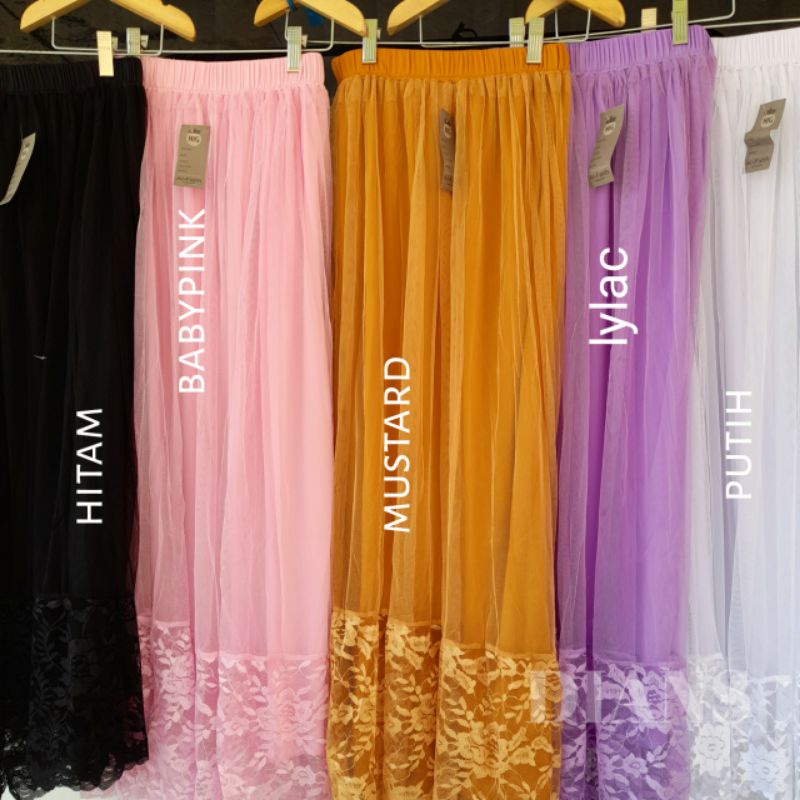 Rok Tutu Renda Bawah / Rok Tutu Brukat Maxi Skirt/ Rok Tutu Motif Import