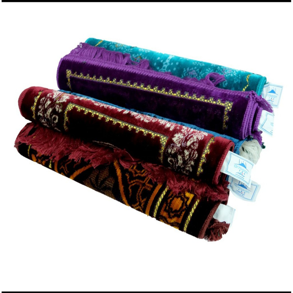 Sajadah Bulu Halus Armaan Kecil Sajadah Anak / Sajadah Muka-Cokelat