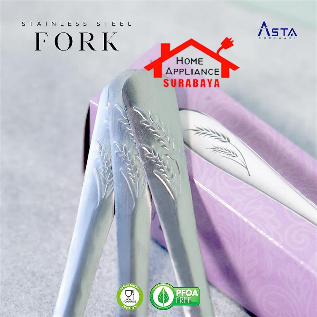 ASTA Royalton Sendok / Garpu Alat Makan Stainless Steel Motif Isi 12 PCS - Kualitas Bagus