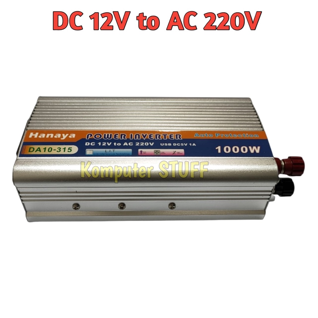 Car Power Inverter Hanaya DC 12V to AC 220V 1000W Mengubah Arus DC ke AC