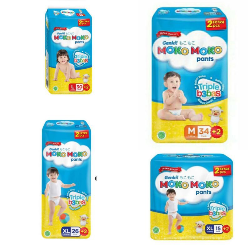 Jual Genki Moko Moko Diapers Jumbo Pack M L Xl Shopee Indonesia