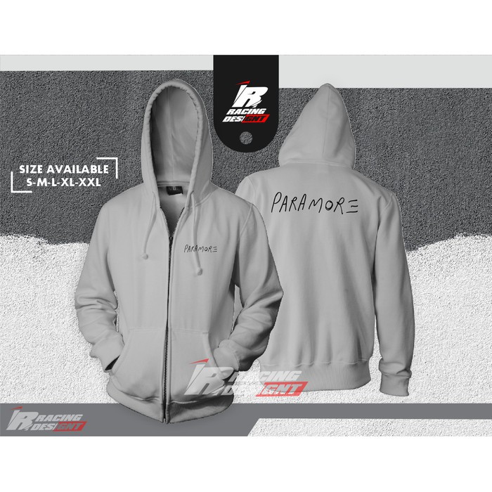 Jaket Hoodie Resleting Paramore Music Terbaru Kualitas Distro -IR Merc  -dompet