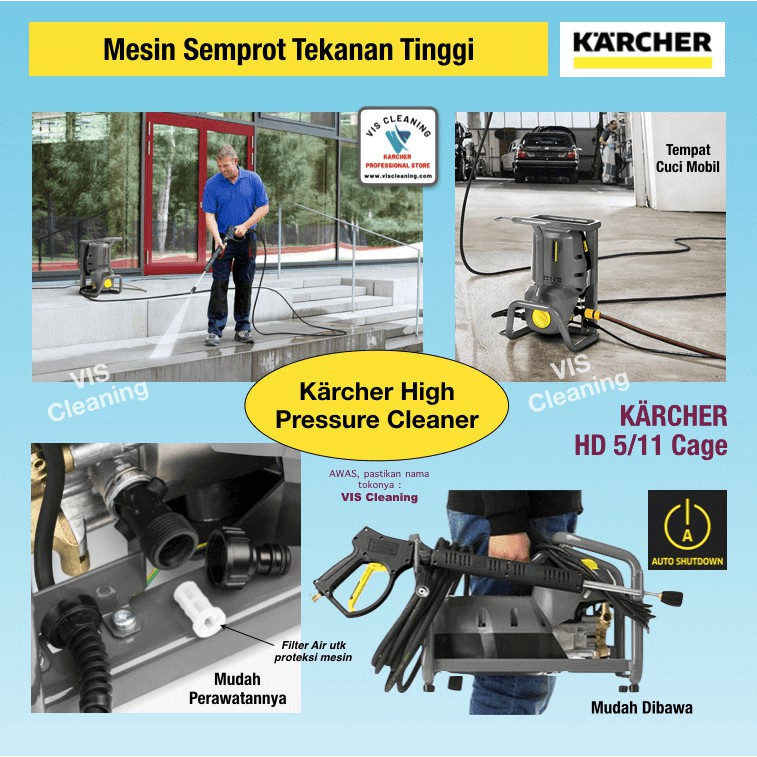 High Pressure Cleaner 110 Bar KARCHER HD 5/11 Cage