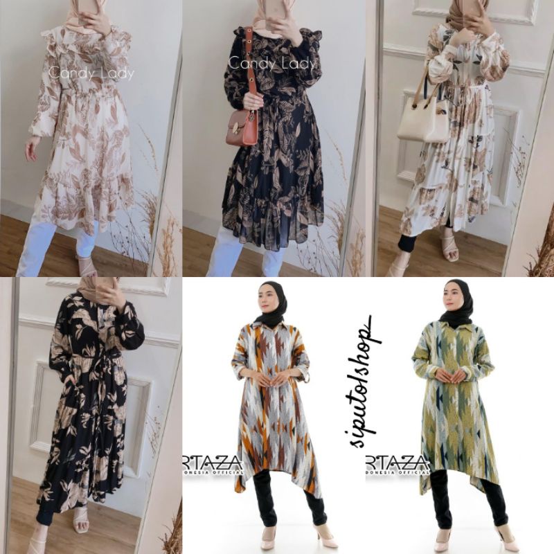 (COD) TUNIK RAYON VISCOSE PREMIUM MOTIF TERBARU