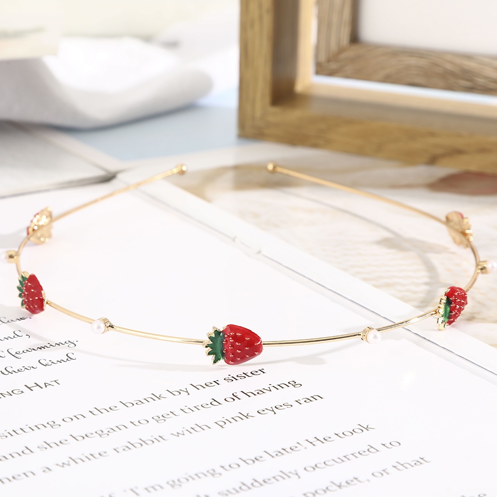 Bando Tipis Motif Buah Untuk Aksesoris Rambut Anak Perempuan