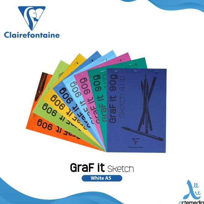 

Buku Sketsa Clairefontaine A5 Graf It White Sketch Pad