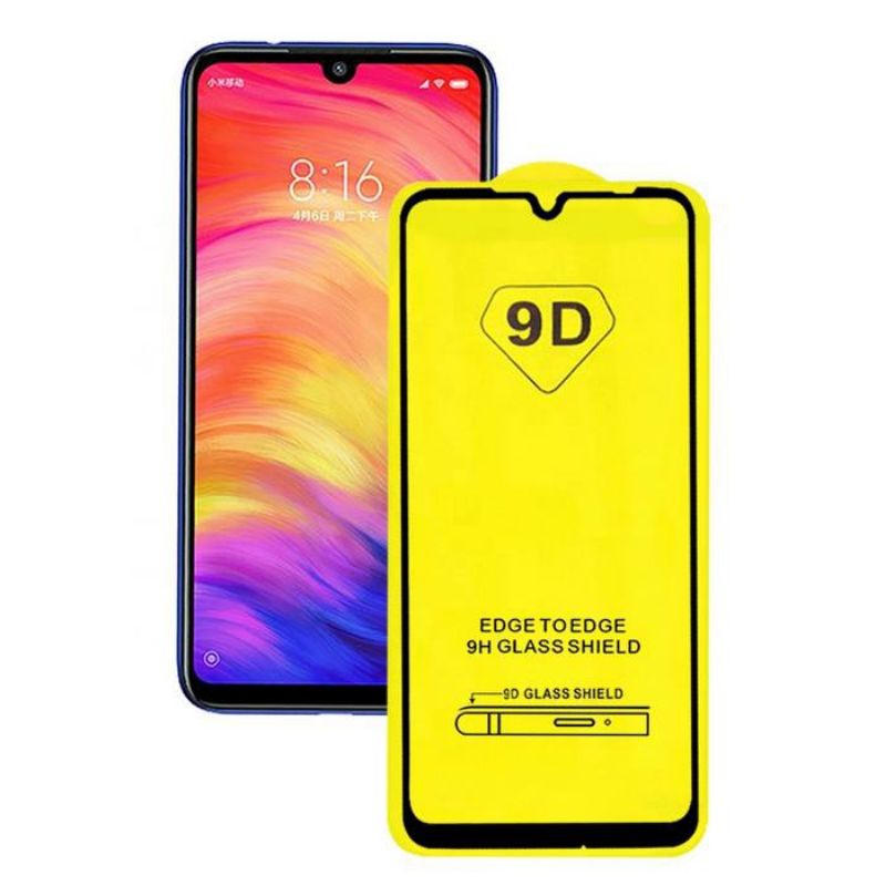 Tempered Glass Xiaomi Redmi 7 Full Cover Warna 5D / 6D / 9D  - Hitam