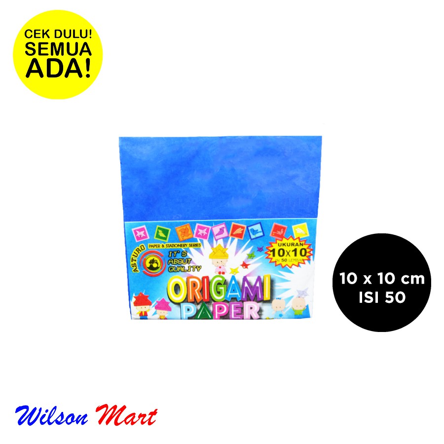 

KERTAS ORIGAMI PAPER ASTURO UKURAN 10 X 10 CM ISI 50 LEMBAR