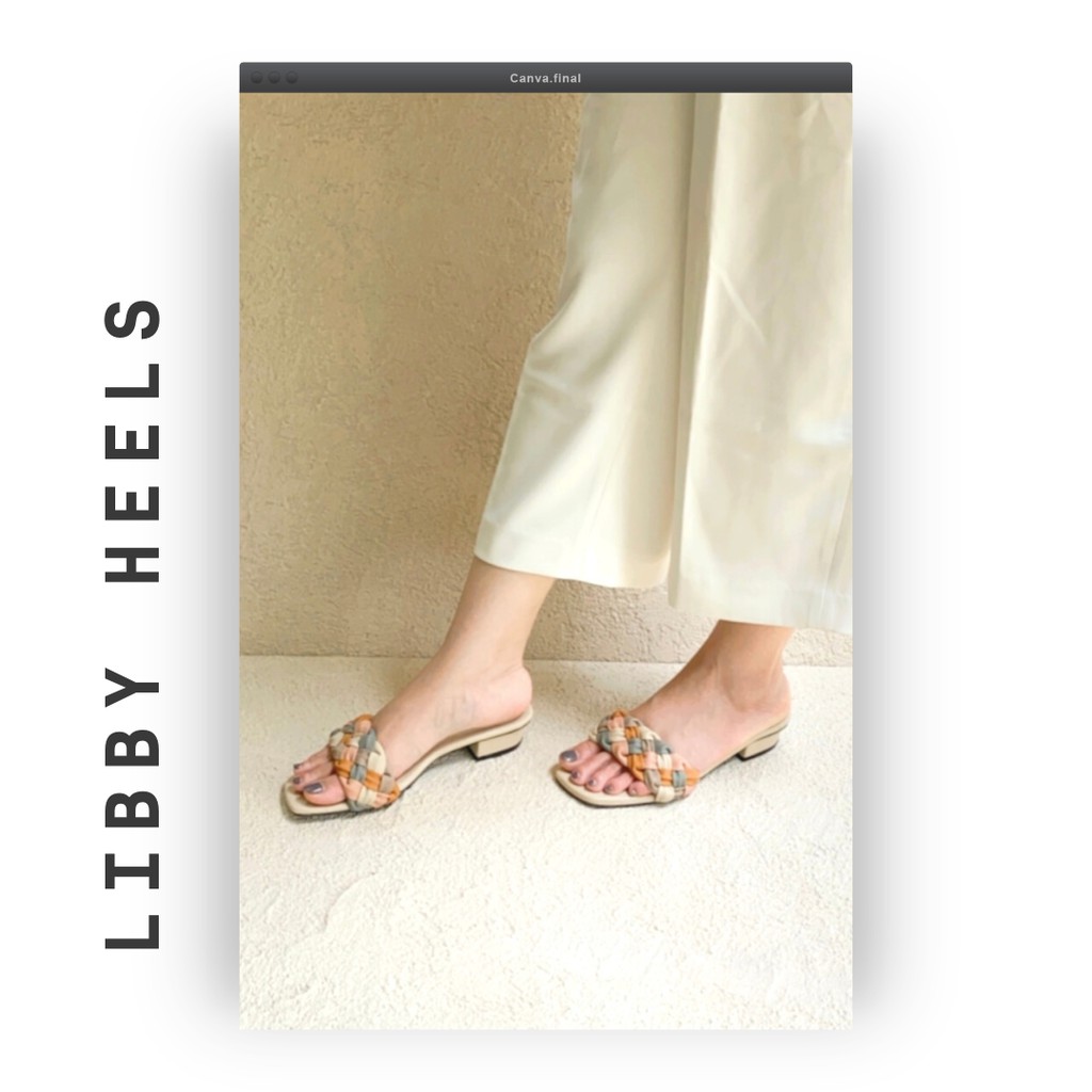 Libby heels - Sendal kepang wanita hak tahu