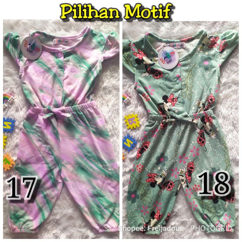 BEBAS PILIH MOTIF JUMPSUIT Panjang Anak Bobokids Baju Anak Jumper Motif